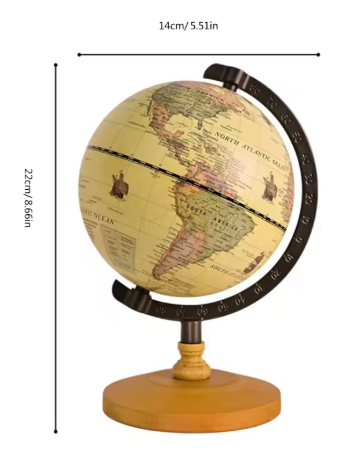 Herzausstein - Globus Vintage Wooden